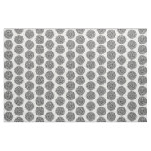 Witte en zwarte bloemen stof (Yard (91,4 cm))