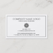 Witte en zwarte bloemenmandala visitekaartje (Achterkant)