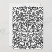 Witte en zwarte botanische bloem 30e verjaardag kaart (Achterkant)