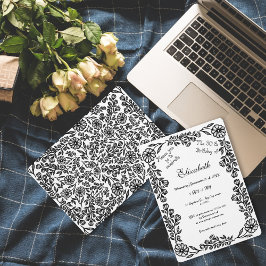 Witte en zwarte botanische bloem 30e verjaardag kaart