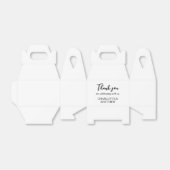 Witte en zwarte bruiloft bedankdoosjes (Uitgevouwen)