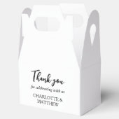 Witte en zwarte bruiloft bedankdoosjes (Geopend)