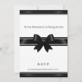 Witte en zwarte bruiloft kaart (Voorkant)