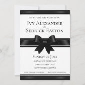 Witte en zwarte bruiloft kaart (Achterkant)