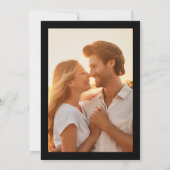 Witte en zwarte bruiloft repetitie Dinner Foto Kaart (Achterkant)