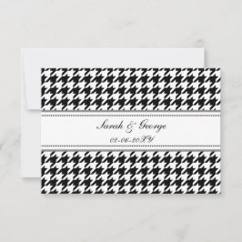 witte en zwarte bruiloft rsvp 3,5 x 5 kaartje