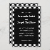 Witte en zwarte buffel Opslaan Datum Kaart (Voorkant / Achterkant)