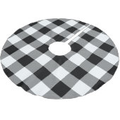 Witte en zwarte buffelcontrole - Spelboomrok Kerstboom Rok (Gekanteld)