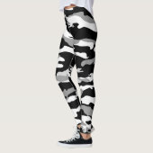 witte en zwarte Camo Camouflage Leggings (Links)