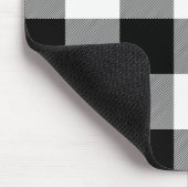 Witte en zwarte check Muismat (Hoek)