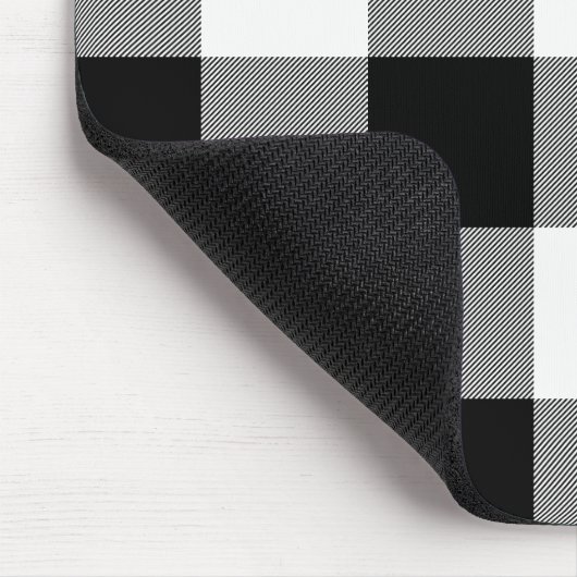 Witte en zwarte check Muismat (Hoek)