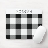 Witte en zwarte check Muismat (Met muis)
