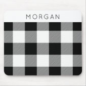 Witte en zwarte check Muismat (Voorkant)