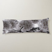 Witte en zwarte Cherry Blossom Lichaamskussen (Achterkant)