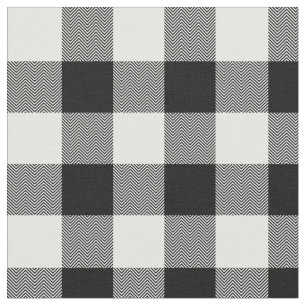 Witte en zwarte Chevron Buffalo Pset Stof
