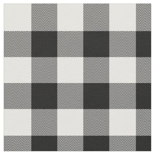 Witte en zwarte Chevron Buffalo Pset Stof (Close Up)