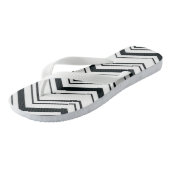 Witte en zwarte Chevron Teenslippers (Schuin)