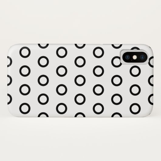Witte en zwarte cirkels Case-Mate iPhone case (Achterkant (horizontaal))