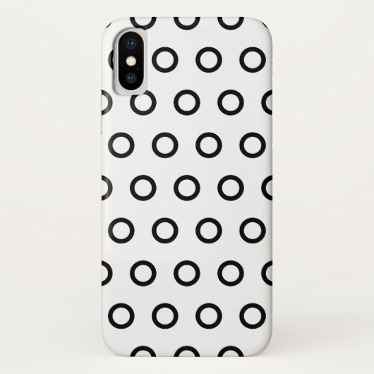 Witte en zwarte cirkels Case-Mate iPhone case (Achterkant)