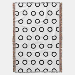 Witte en zwarte cirkels deken