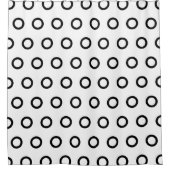 Witte en zwarte cirkels douchegordijn (Voorkant)