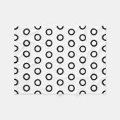 Witte en zwarte cirkels fleece deken (Voorkant (Horizontaal))