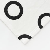 Witte en zwarte cirkels fleece deken (Hoek)