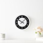 Witte en zwarte cirkels ronde klok (Huis)