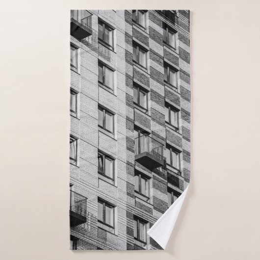 WITTE EN ZWARTE CONCRETE BOUW BADHANDDOEK (Badhanddoek)