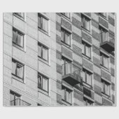 WITTE EN ZWARTE CONCRETE BOUW CADEAUPAPIER (Vlak)