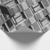 WITTE EN ZWARTE CONCRETE BOUW CADEAUPAPIER (Hoek)