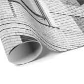 WITTE EN ZWARTE CONCRETE BOUW CADEAUPAPIER (Rol Hoek)