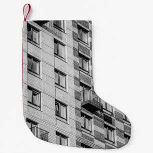 WITTE EN ZWARTE CONCRETE BOUW KLEINE KERSTSOK