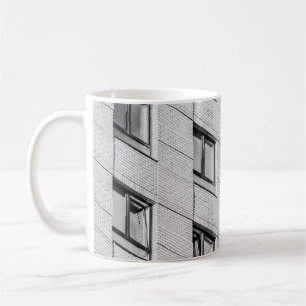 WITTE EN ZWARTE CONCRETE BOUW KOFFIEMOK