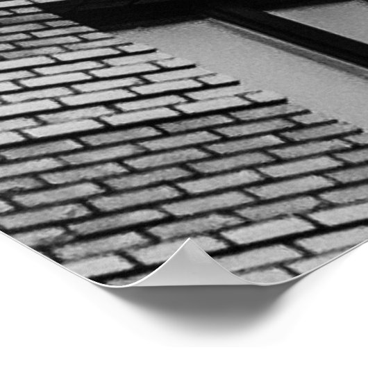 WITTE EN ZWARTE CONCRETE BOUW POSTER (Hoek)