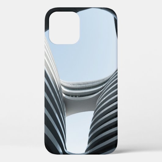 WITTE EN ZWARTE CONCRETE BOUWEN ONDER BLAUW SKY D Case-Mate iPhone CASE (Achterkant)