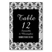 Witte en zwarte damast kaart (Achterkant)