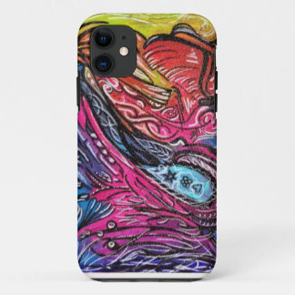witte en zwarte details op een multikleurige achte Case-Mate iPhone case