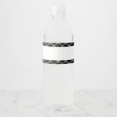 Witte en Zwarte Diamanten Romantisch Sentiment Waterfles Etiket (Achterkant)