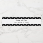 Witte en Zwarte Diamanten Romantisch Sentiment Waterfles Etiket (Enkel label)