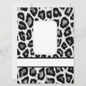 Witte en zwarte dierenprint bruiloft kaart (Achterkant)