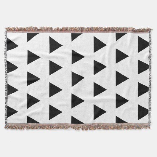 Witte en zwarte driehoeken deken (Voorkant)