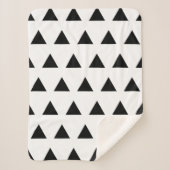 Witte en zwarte driehoeken sherpa deken (Voorkant)