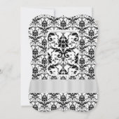 Witte en zwarte dwergbruiloft kaart (Achterkant)