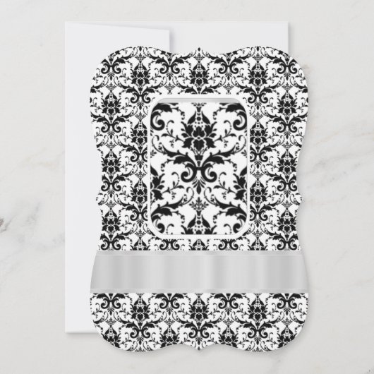 Witte en zwarte dwergbruiloft kaart (Achterkant)