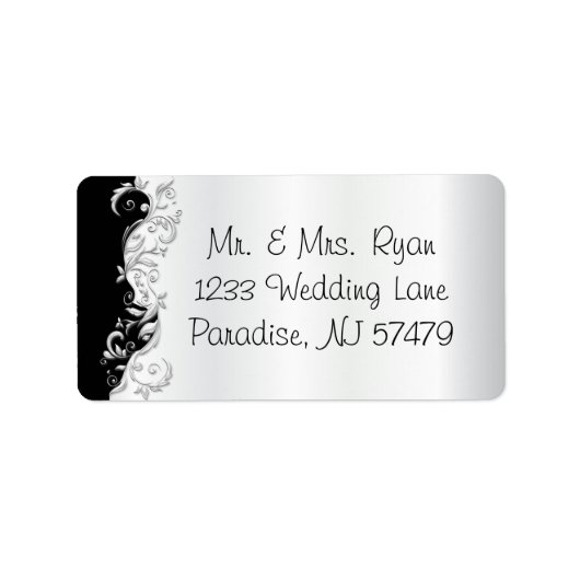 Witte en Zwarte  Florid Etiket (Voorkant)