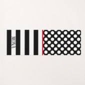 Witte en zwarte geometrische vormen yogamat (Voorkant (horizontaal))