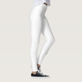 Witte en zwarte gepersonaliseerde vlindernaam leggings (Rechts)