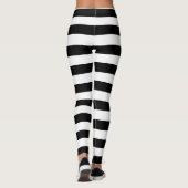 Witte en zwarte gestreept halloween-Leggings Leggings (Achterkant)