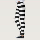 Witte en zwarte gestreept halloween-Leggings Leggings (Links)